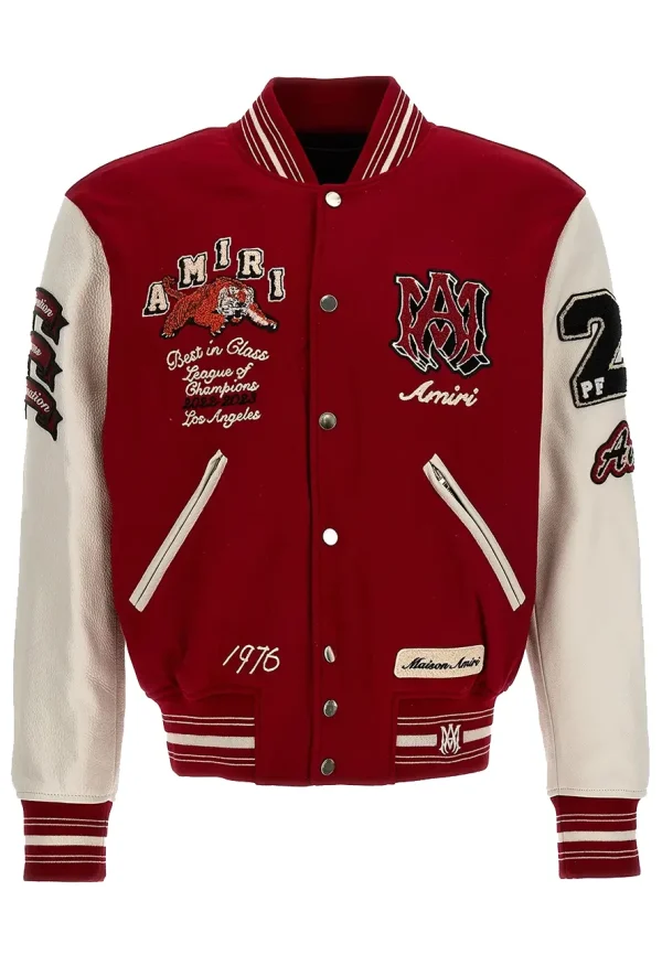 Amiri Red Varsity Jacket