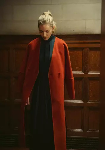 Anatomy of a Scandal Sophie Whitehouse Orange Coat Anatomy of a Scandal Sophie Whitehouse Orange Coat - Image 2