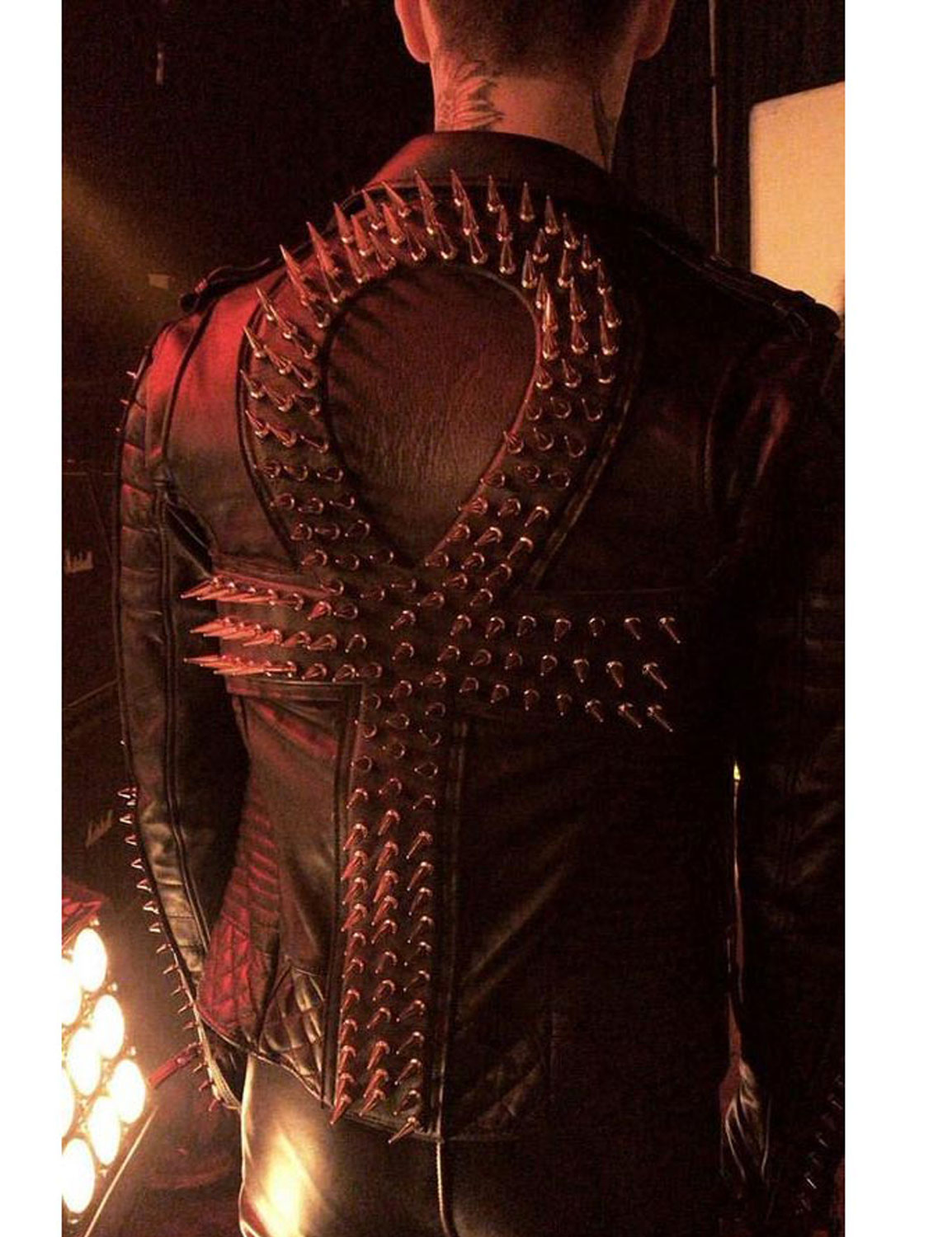 American Satan Andy Biersack Spiked Leather Jacket American Satan Andy Biersack Spiked Leather Jacket - Image 2