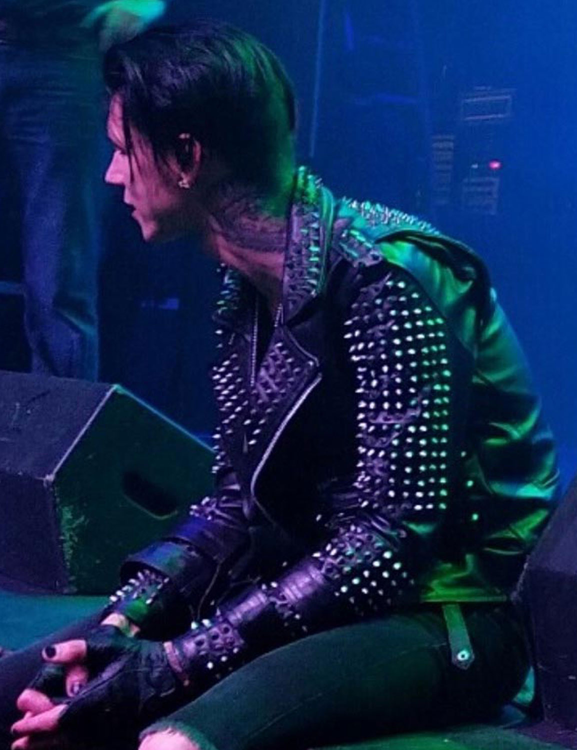 American Satan Andy Biersack Spiked Leather Jacket American Satan Andy Biersack Spiked Leather Jacket