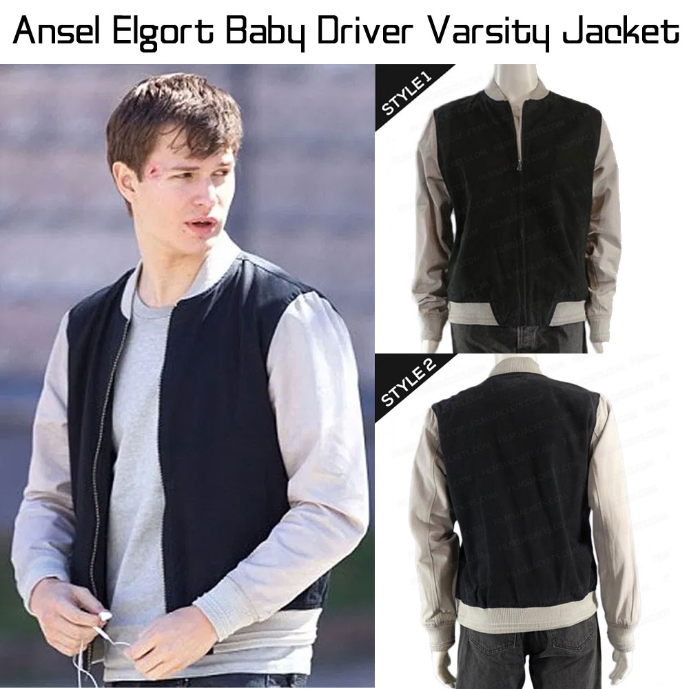 Ansel Elgort Baby Driver Varsity Jacket Ansel Elgort Baby Driver Varsity Jacket - Image 13