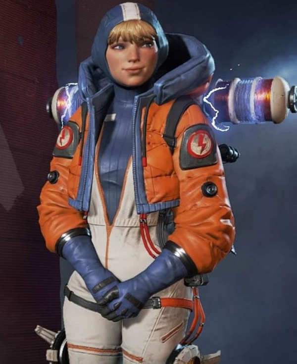 Apex Legends S02 Wattson Orange and Blue Hoodie
