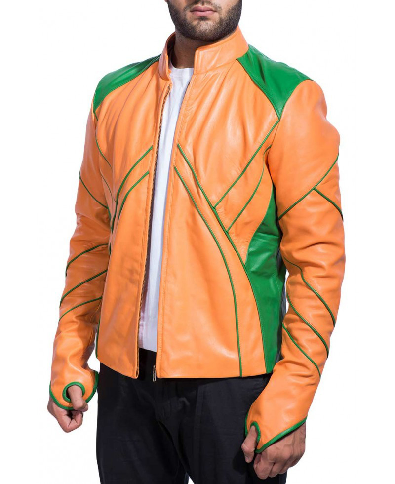 Smallville Aquaman Leather Jacket with Hoodie Smallville Aquaman Leather Jacket with Hoodie - Image 3