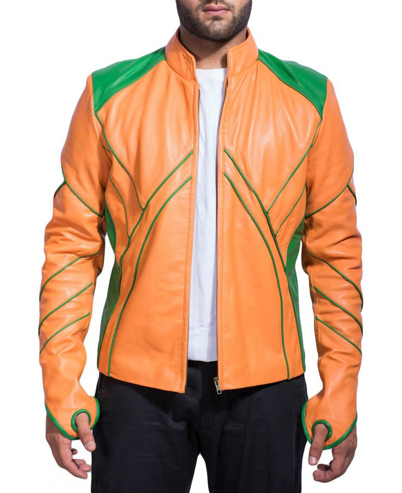 Smallville Aquaman Leather Jacket with Hoodie Smallville Aquaman Leather Jacket with Hoodie - Image 5