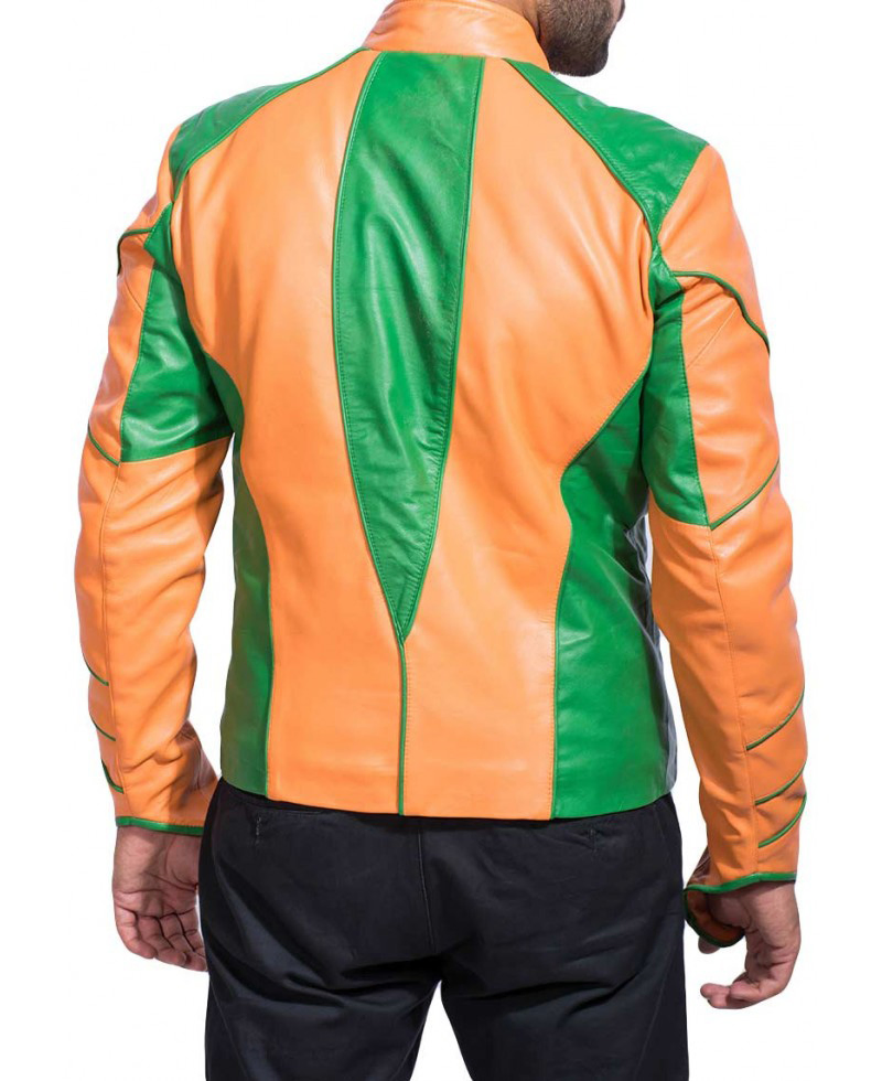 Smallville Aquaman Leather Jacket with Hoodie Smallville Aquaman Leather Jacket with Hoodie - Image 2