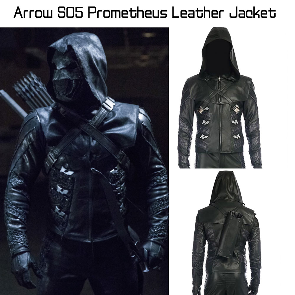 Arrow S05 Prometheus Leather Jacket arrow hoodie