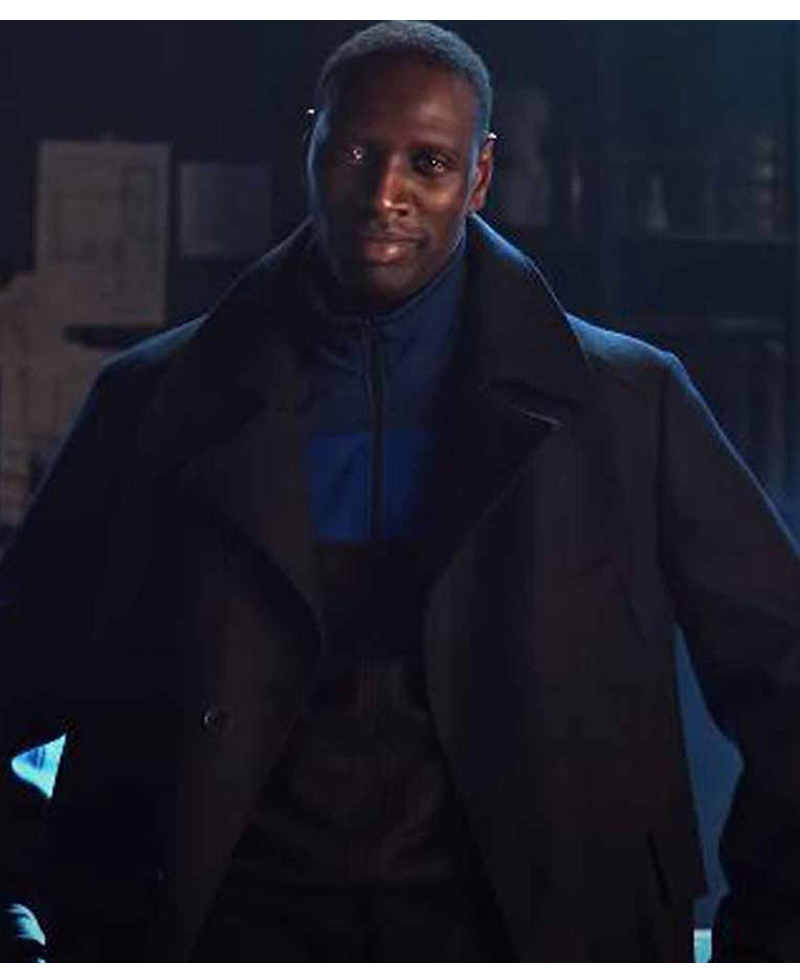 Omar Sy Arsene Lupin Trench Coat Omar Sy Arsene Lupin Trench Coat - Image 3