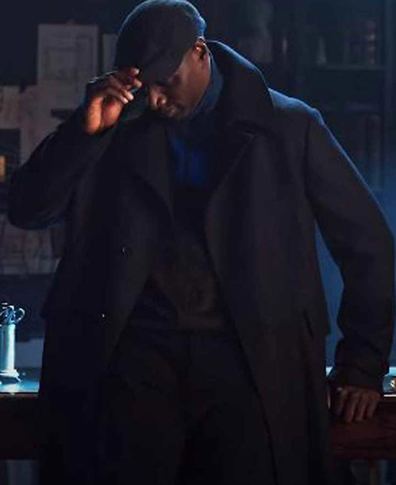 Omar Sy Arsene Lupin Trench Coat Omar Sy Arsene Lupin Trench Coat - Image 4