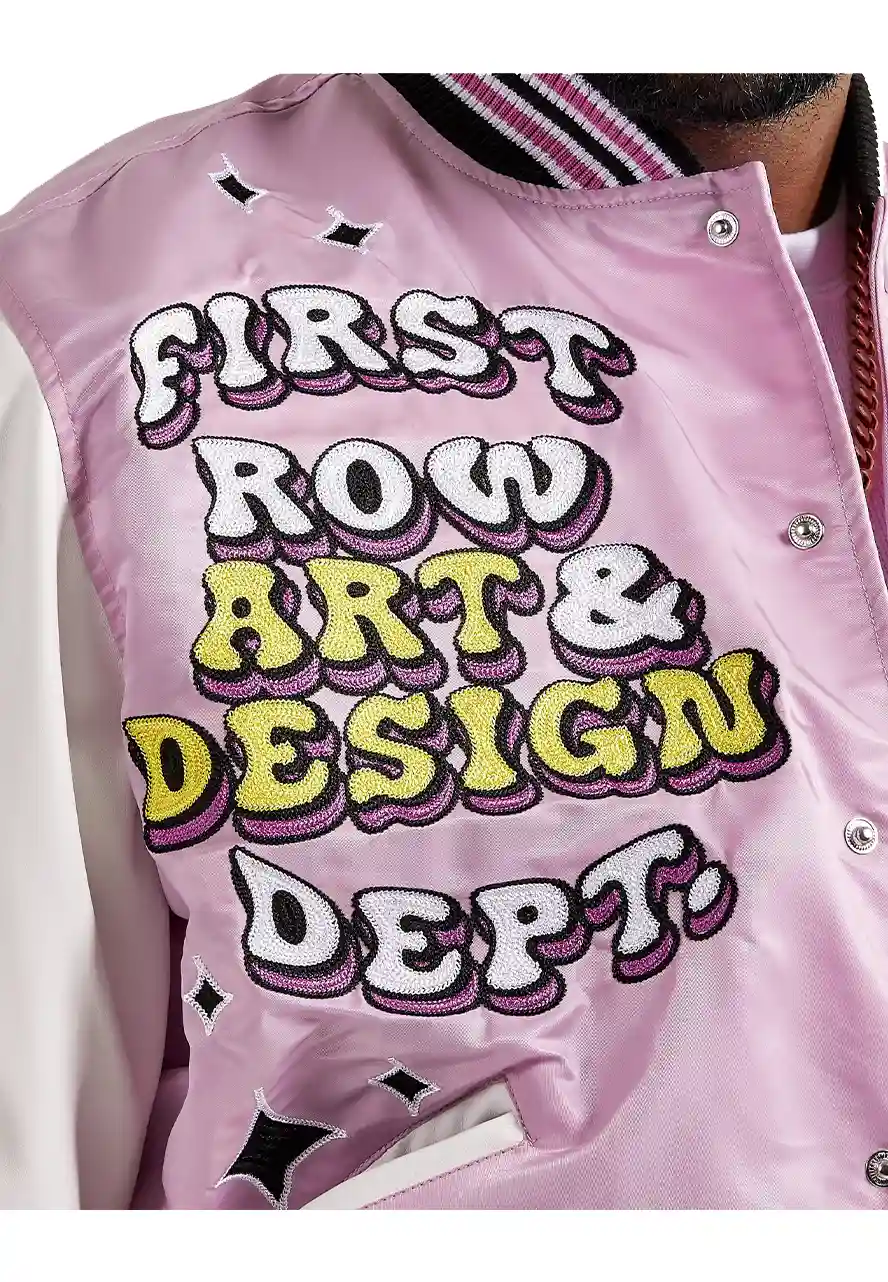 Art & Design Dept Lavender Varsity Jacket Art & Design Dept Lavender Varsity Jacket - Image 3