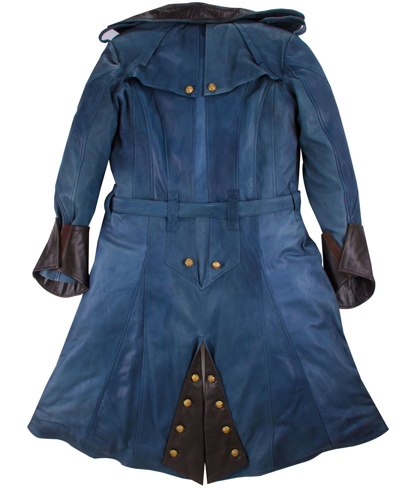 Assassins Creed Unity Arno Dorian Blue Leather Coat assassins creed unity arno dorian coat
