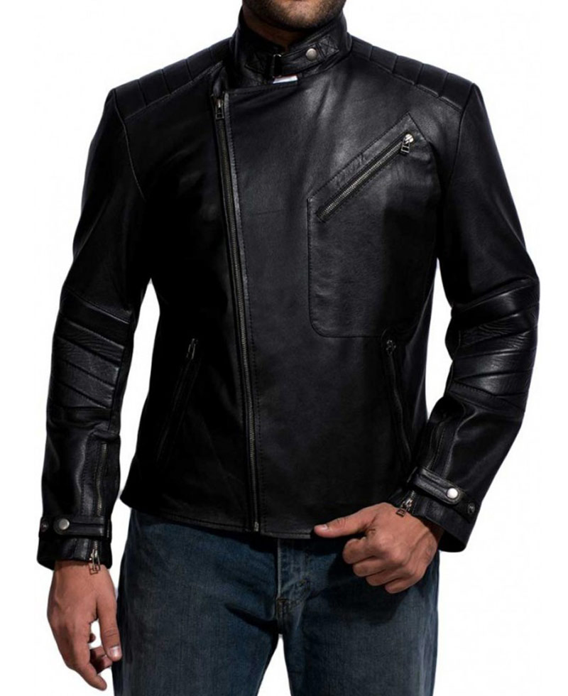 Stylish Look David Beckham Motorcycle Jacket Stylish Look David Beckham Motorcycle Jacket - Image 3