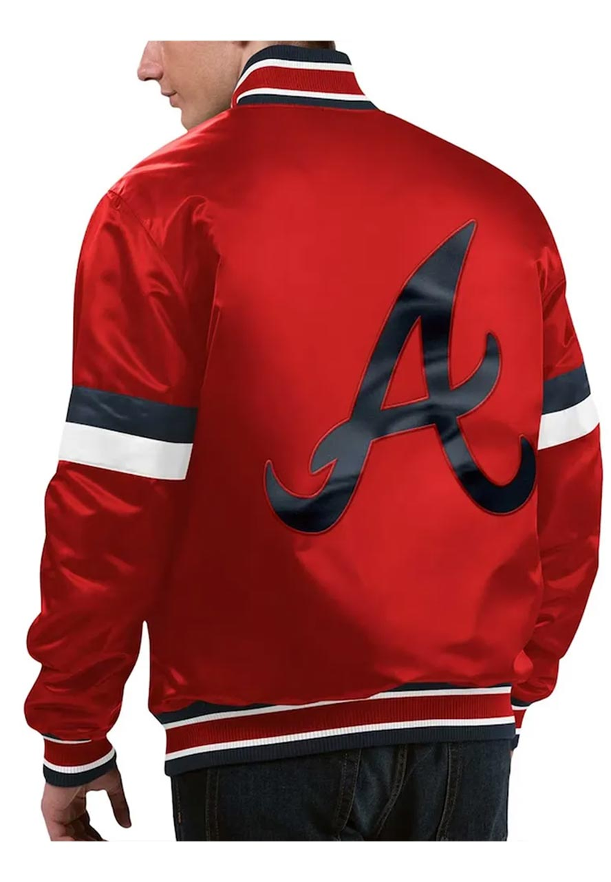 Atlanta Braves Red Home Game Varsity Jacket Atlanta Braves Red Home Game Varsity Jacket - Image 2