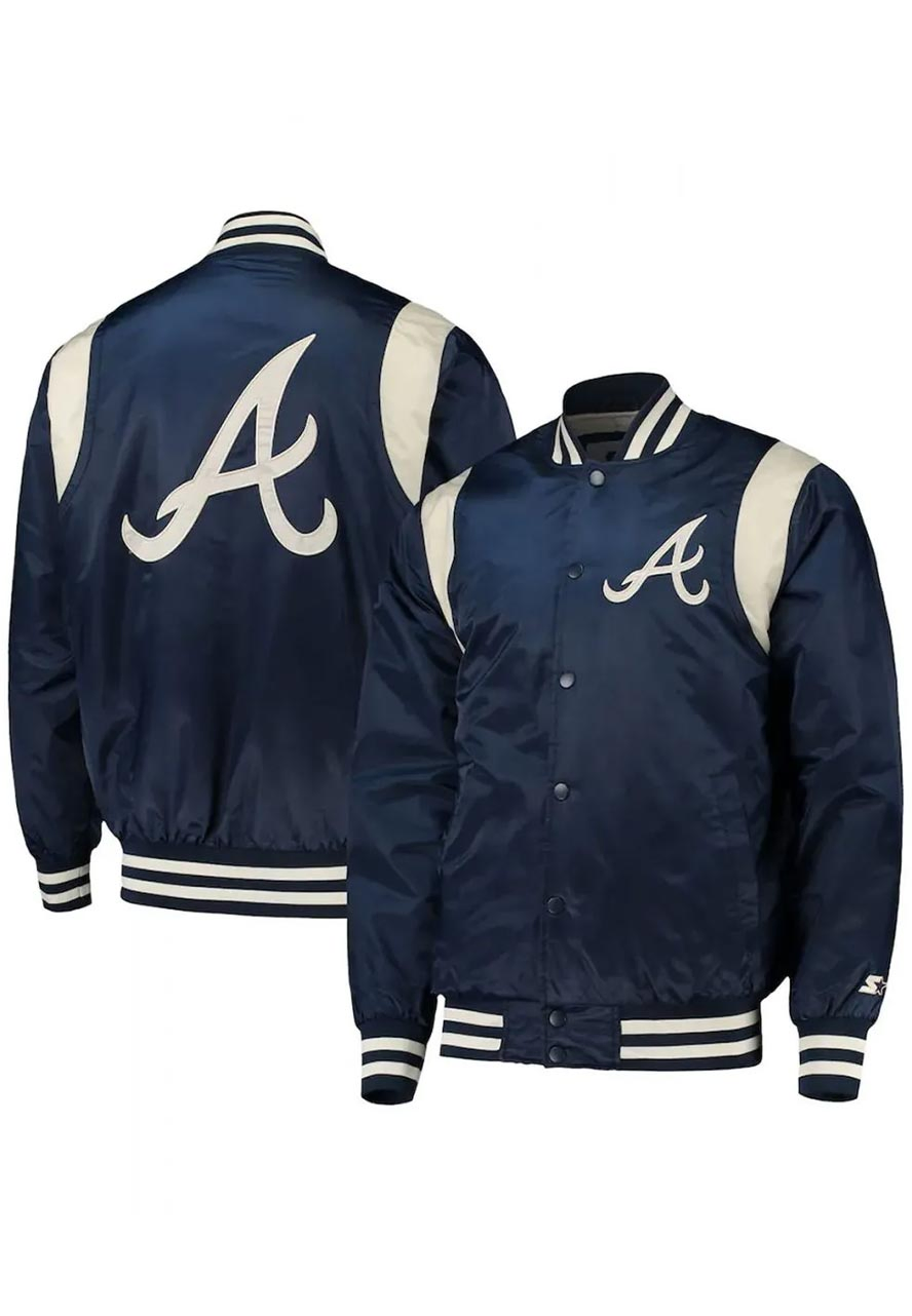 Atlanta Braves Satin Jacket Atlanta Braves Satin Jacket - Image 3