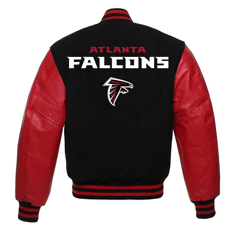 Atlanta Falcons Black Varsity Jacket Atlanta Falcons Black Varsity Jacket - Image 2