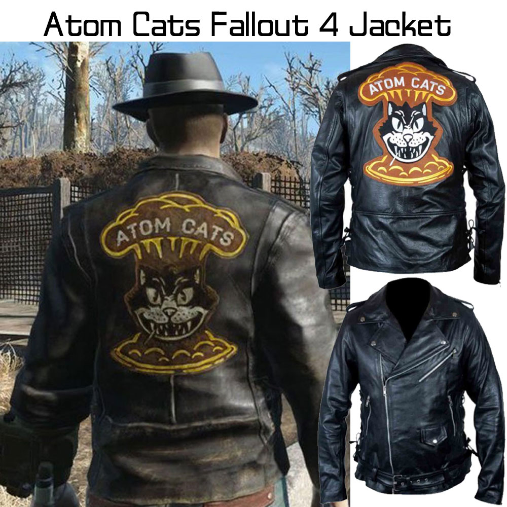Atom Cats Fallout 4 Biker Leather Jacket Atom Cats Fallout 4 Biker Leather Jacket - Image 5