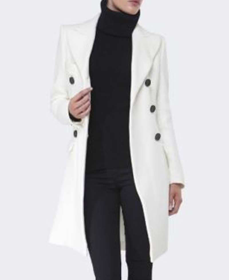 Atomic Blonde Lorraine Broughton White Coat Atomic Blonde Lorraine Broughton White Coat - Image 3