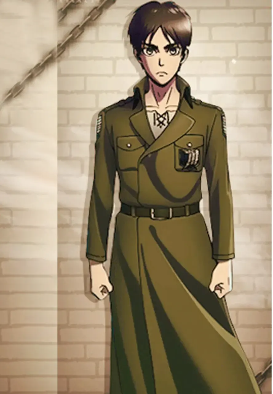 Attack On Titan S03 Eren Jaeger Wool Coat Attack On Titan S03 Eren Jaeger Wool Coat - Image 7