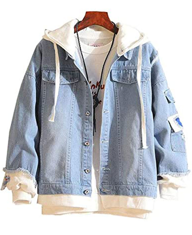 Attack on Titan Denim Hooded Jacket Attack on Titan Denim Hooded Jacket - Image 2