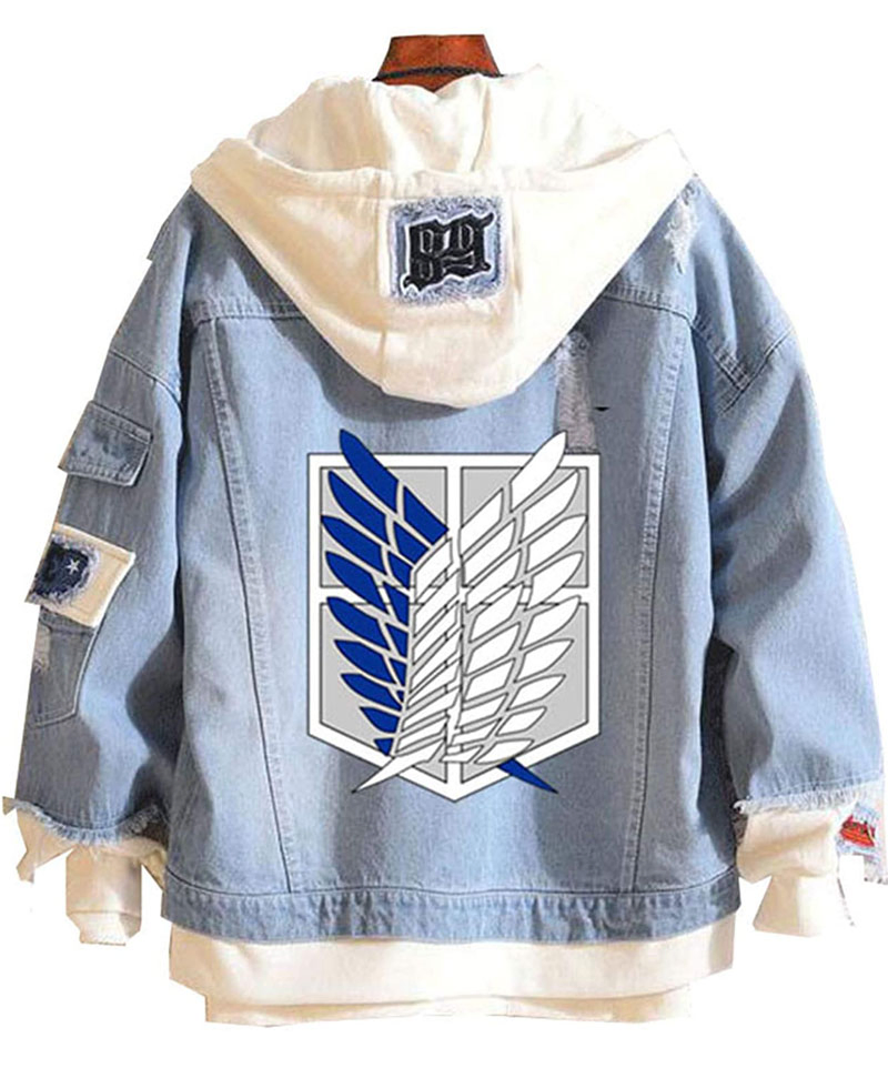 Attack on Titan Denim Hooded Jacket Attack on Titan Denim Hooded Jacket