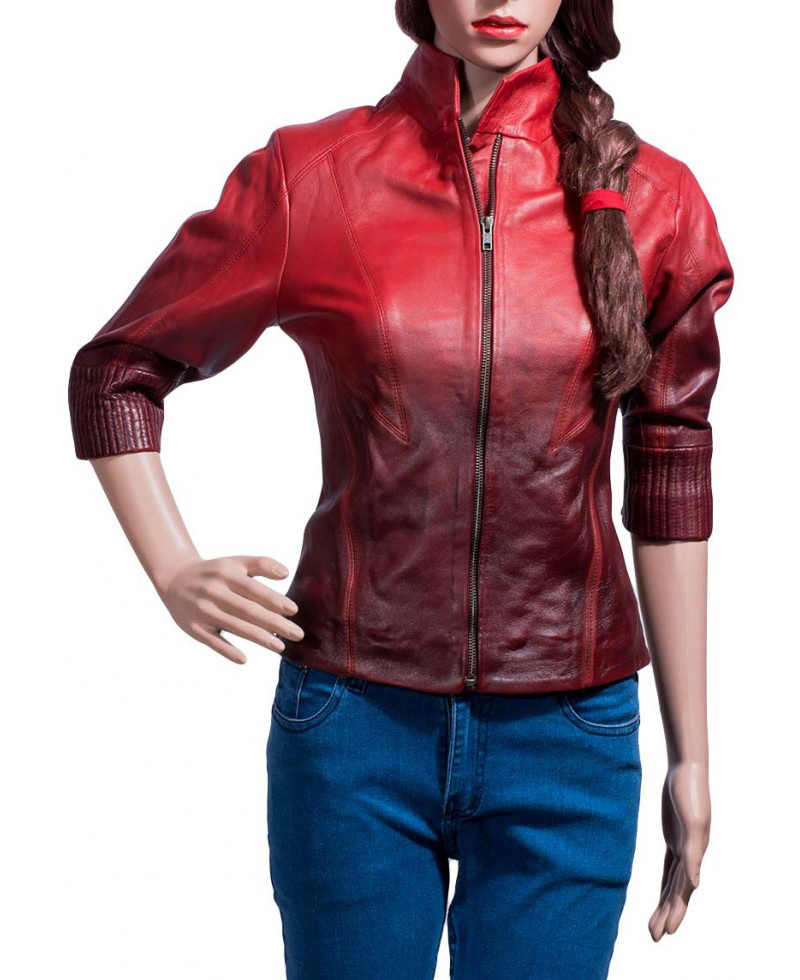 Avengers Age of Ultron Movie Scarlet Witch Leather Jacket