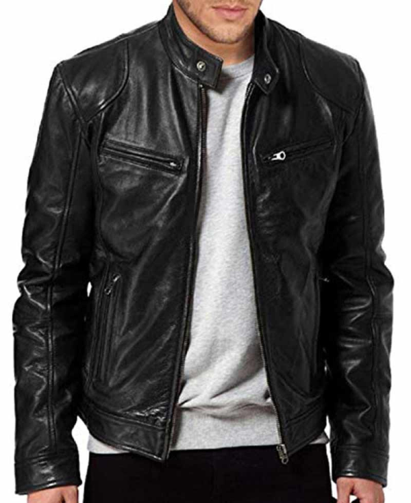 Chris Evans Avengers Endgame Black Leather Jacket