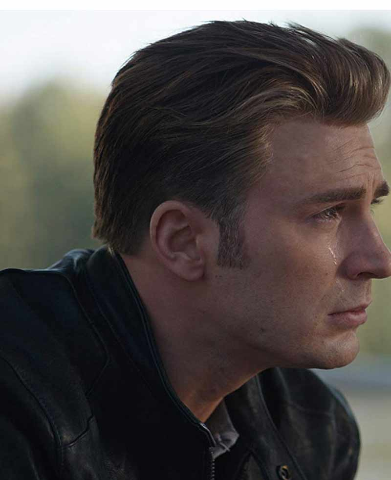 Chris Evans Avengers Endgame Black Leather Jacket Chris Evans Avengers Endgame Black Leather Jacket - Image 3