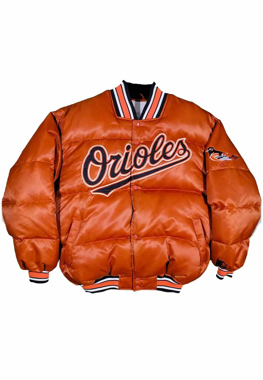 Baltimore Orioles 90’s Puffer Orange Jacket Baltimore Orioles 90’s Puffer Orange Jacket