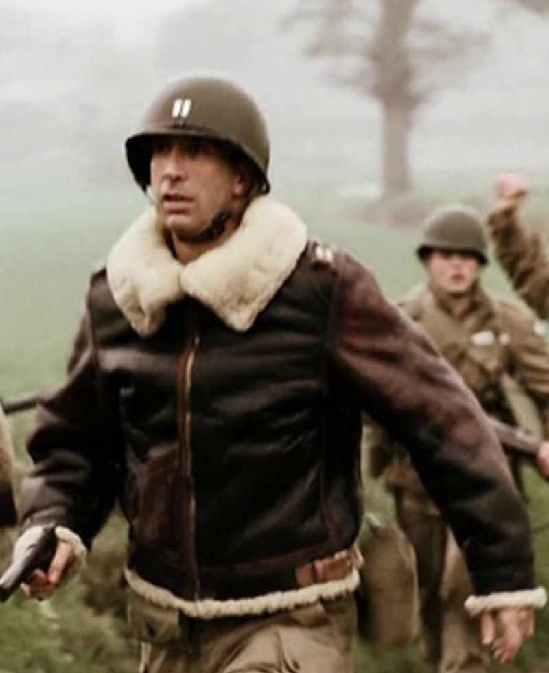 Band of Brothers David Schwimmer Shearling Leather Jacket Band of Brothers David Schwimmer Shearling Leather Jacket - Image 3