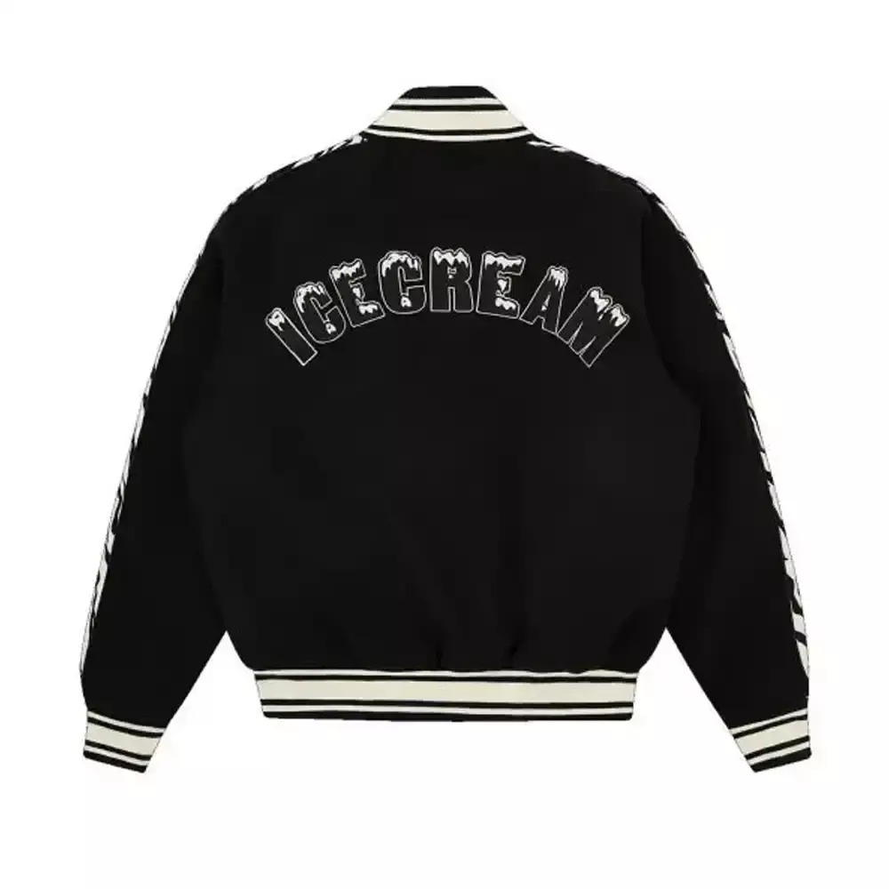 BBC Ice cream Varsity Black Jacket BBC Ice cream Varsity Black Jacket - Image 2