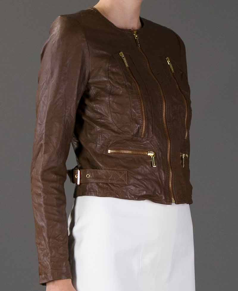 Beauty & The Beast Kristin Kreuk Cropped Leather Jacket Beauty & The Beast Kristin Kreuk Cropped Leather Jacket - Image 3