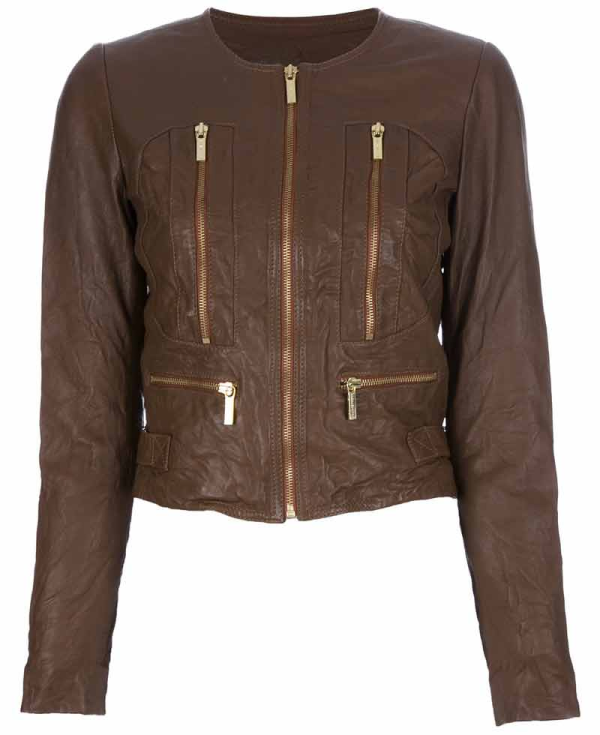Beauty & The Beast Kristin Kreuk Cropped Leather Jacket