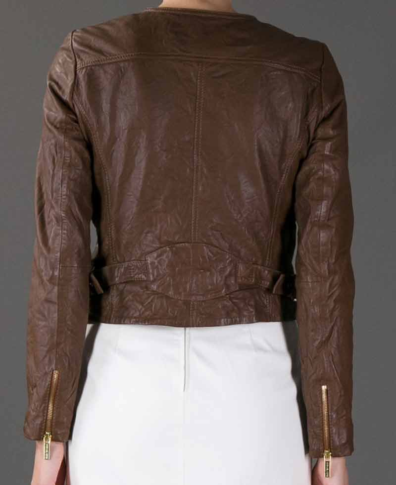 Beauty & The Beast Kristin Kreuk Cropped Leather Jacket Beauty & The Beast Kristin Kreuk Cropped Leather Jacket - Image 5