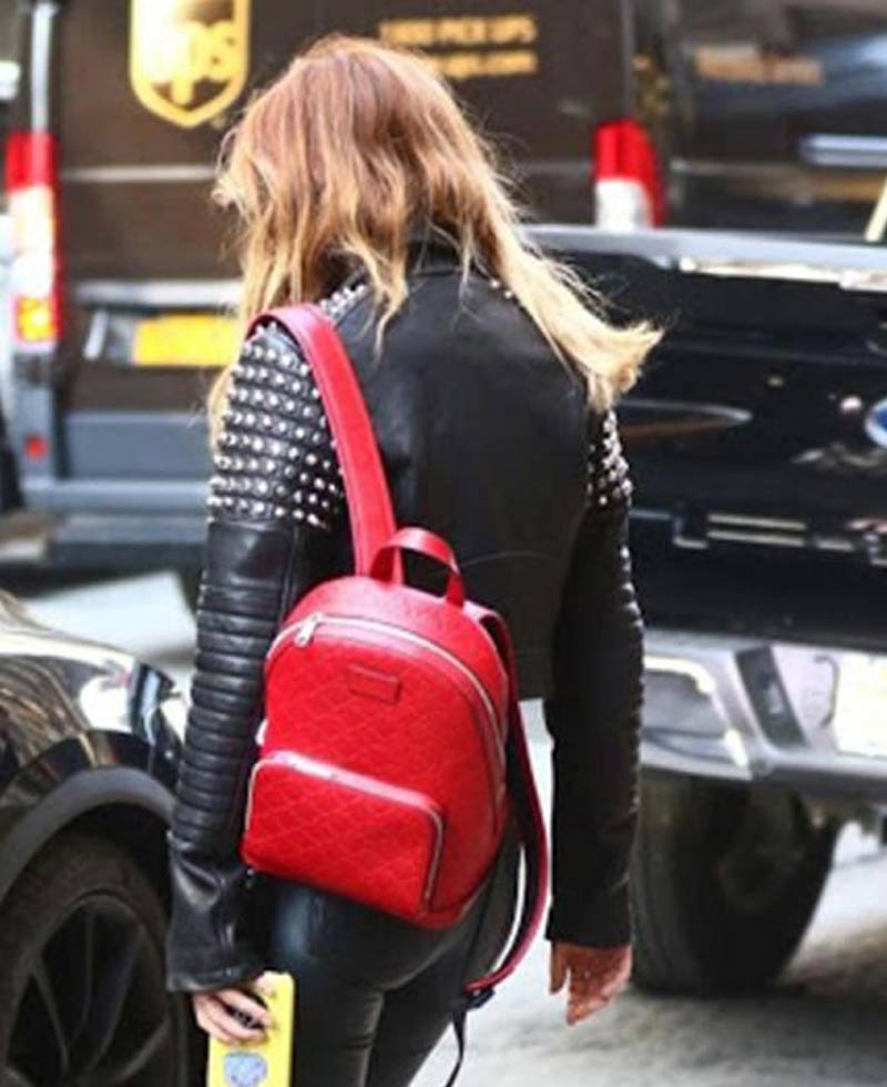 Bella Thorne Studded Leather Jacket Bella Thorne Studded Leather Jacket - Image 6