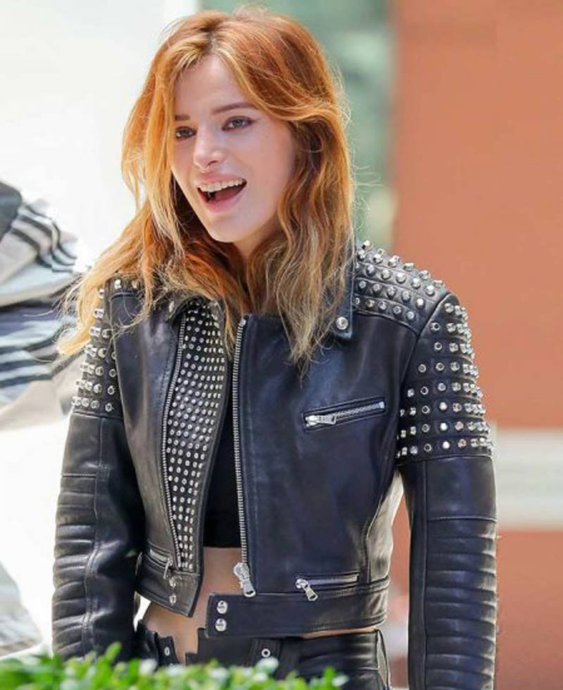 Bella Thorne Studded Leather Jacket Bella Thorne Studded Leather Jacket