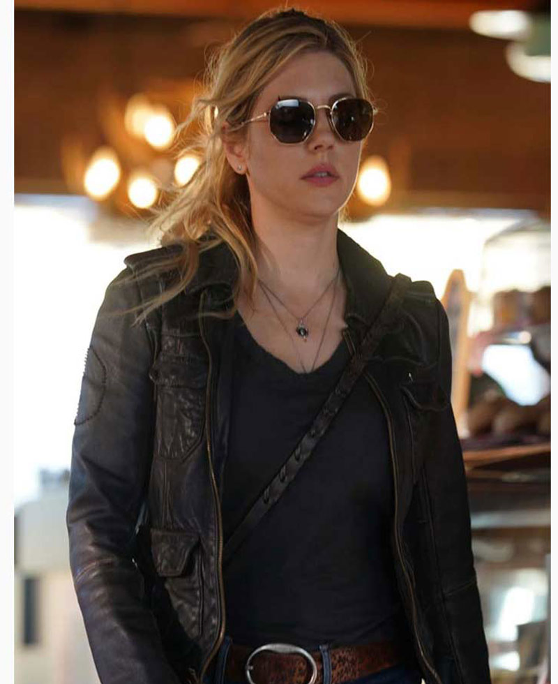 Katheryn Winnick Big Sky Wrinkle Leather Jacket Katheryn Winnick Big Sky Wrinkle Leather Jacket - Image 3