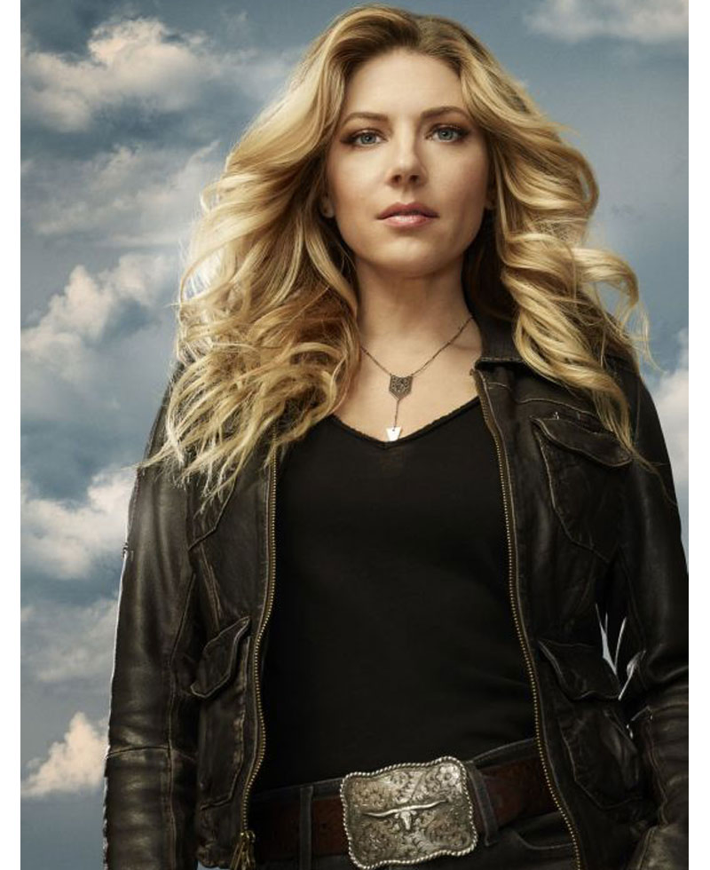 Katheryn Winnick Big Sky Wrinkle Leather Jacket Katheryn Winnick Big Sky Wrinkle Leather Jacket