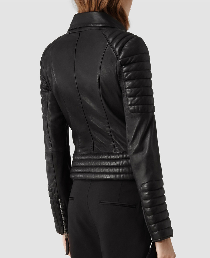 Amber Heard Motorcycle Black Leather Jacket Amber Heard Motorcycle Black Leather Jacket - Image 2