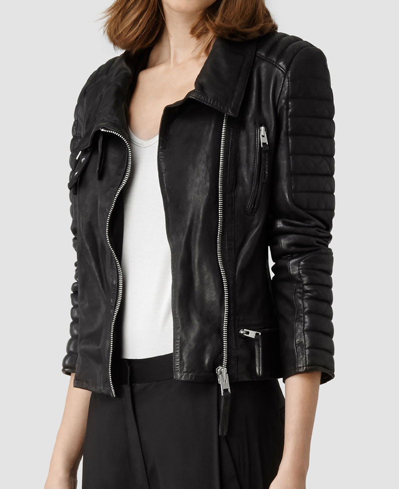 Amber Heard Motorcycle Black Leather Jacket Amber Heard Motorcycle Black Leather Jacket - Image 3