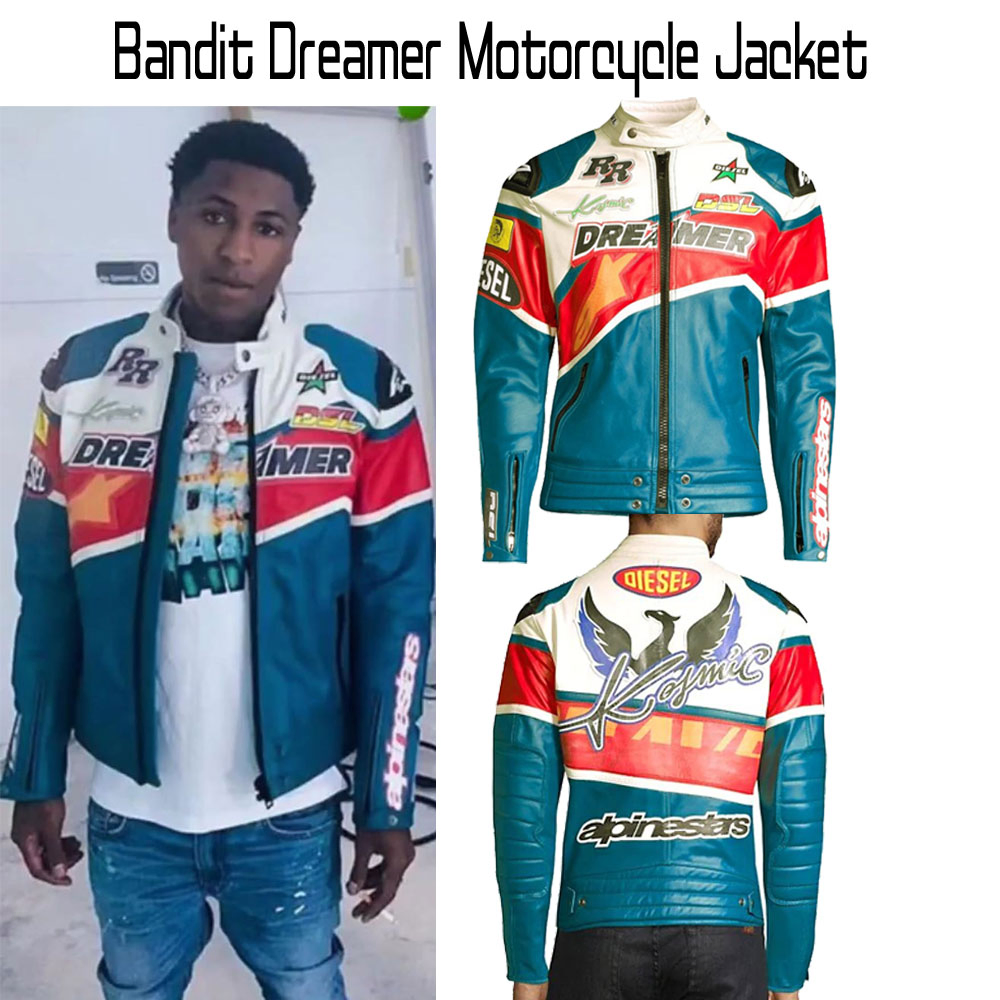 Bandit Dreamer NBA Youngboy Biker Jacket youngboy jacket