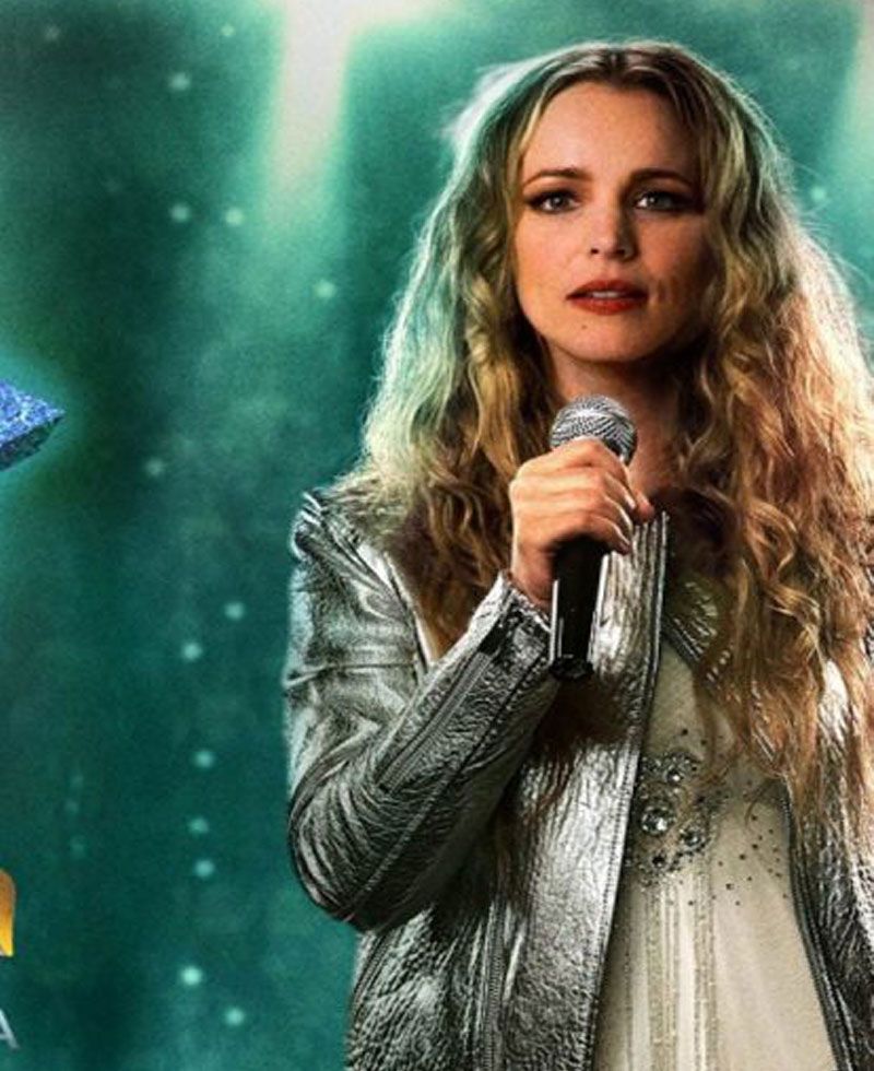Rachel Mcadams Eurovision Song Contest Silver Leather Jacket Rachel Mcadams Eurovision Song Contest Silver Leather Jacket - Image 2