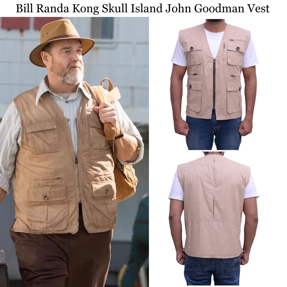 John Goodman Kong Skull Island Vest John Goodman Kong Skull Island Vest - Image 6