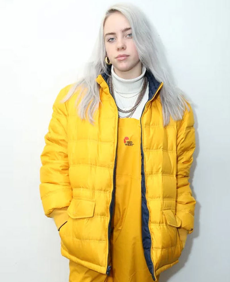Billie Eilish Singer Yellow Jacket Billie Eilish Singer Yellow Jacket