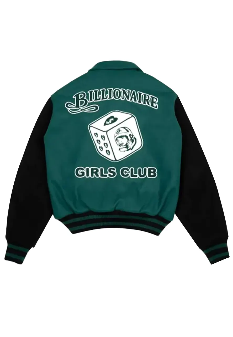 Billionaire Girls Club Dice Green Varsity Jacket Billionaire Girls Club Dice Green Varsity Jacket - Image 2