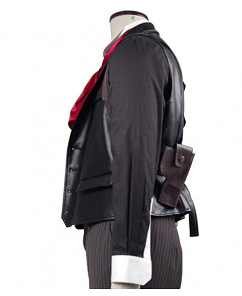 Booker Dewitt Bioshock Infinite Black Leather Vest Booker Dewitt Bioshock Infinite Black Leather Vest - Image 3