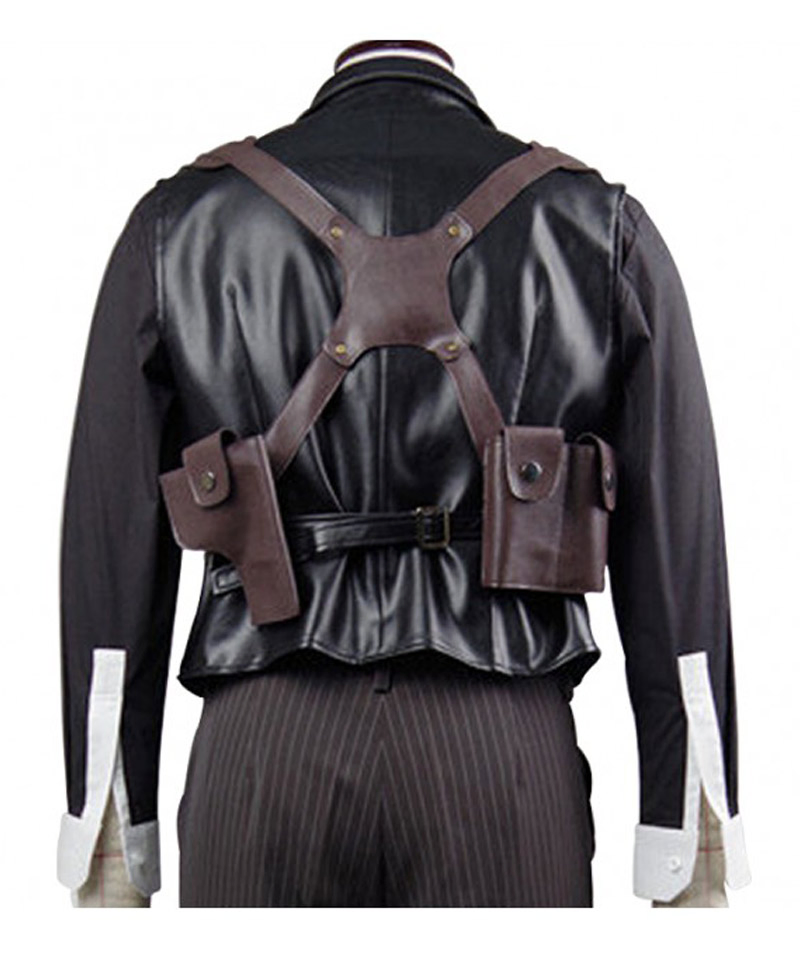 Booker Dewitt Bioshock Infinite Black Leather Vest Booker Dewitt Bioshock Infinite Black Leather Vest - Image 2