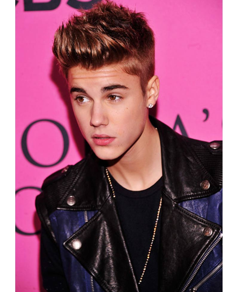Justin Bieber Blue and Black Leather Vest Justin Bieber Blue and Black Leather Vest - Image 4