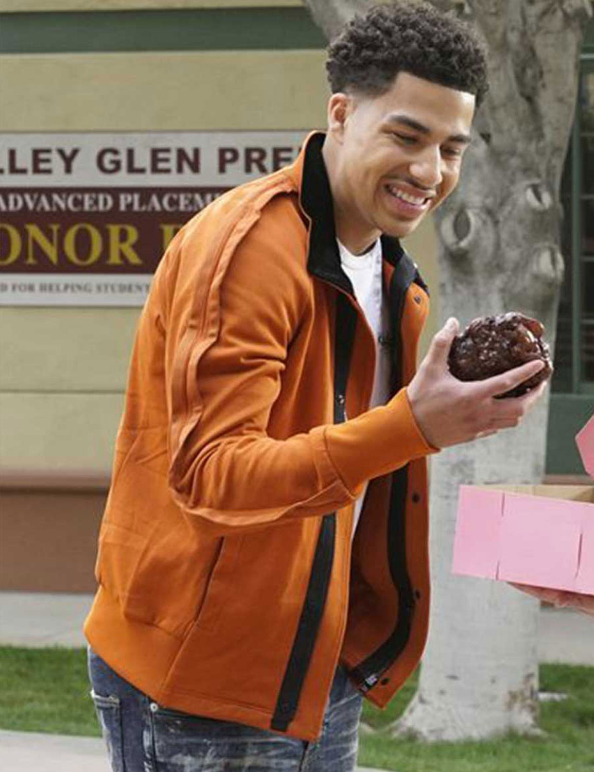 Marcus Scribner Black-Ish Orange Track Jacket Marcus Scribner Black-Ish Orange Track Jacket - Image 5