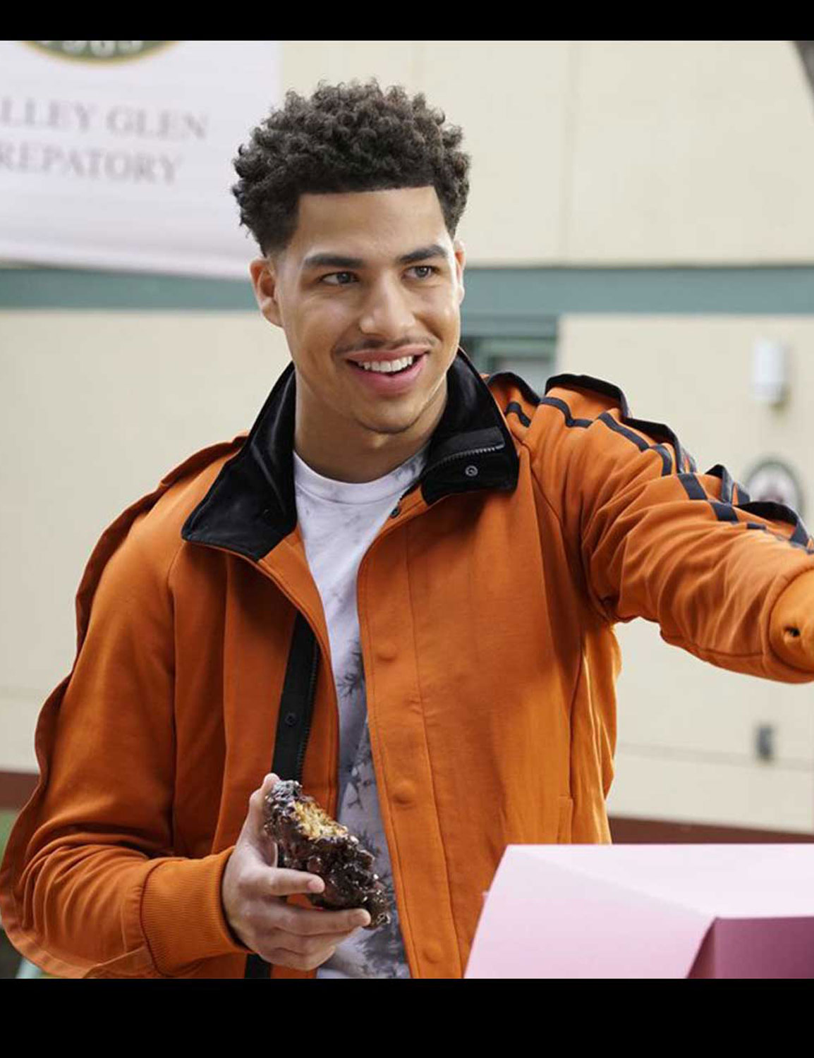 Marcus Scribner Black-Ish Orange Track Jacket Marcus Scribner Black-Ish Orange Track Jacket