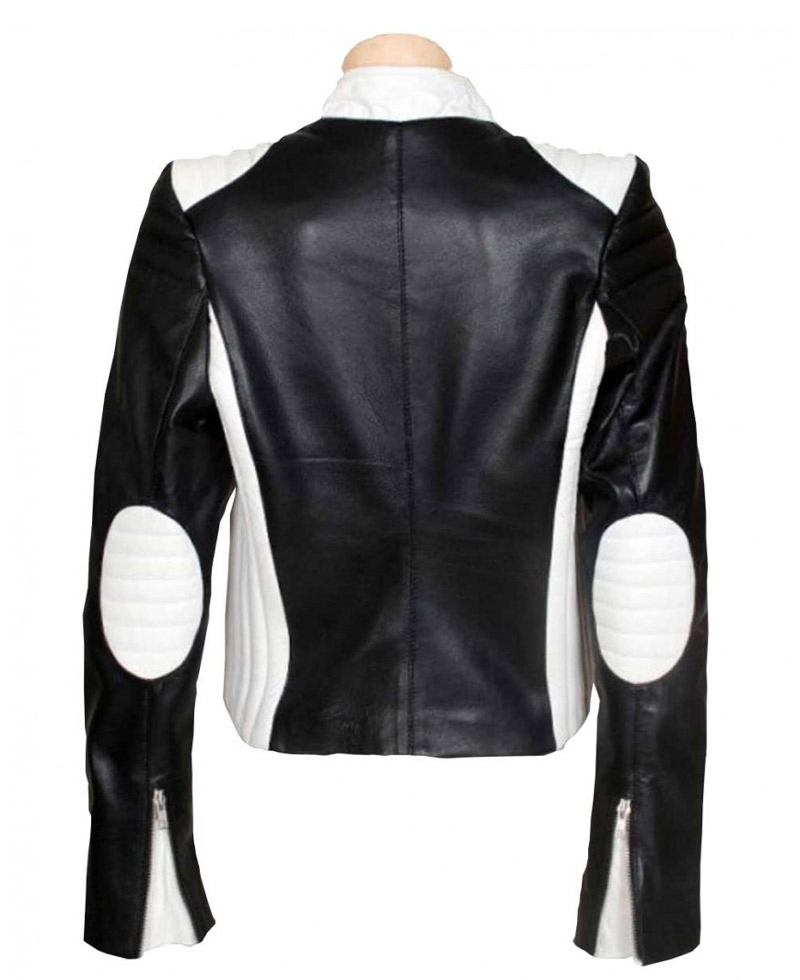 Blonde Ambition Jessica Simpson Motorcycle Leather Jacket Blonde Ambition Jessica Simpson Motorcycle Leather Jacket - Image 2