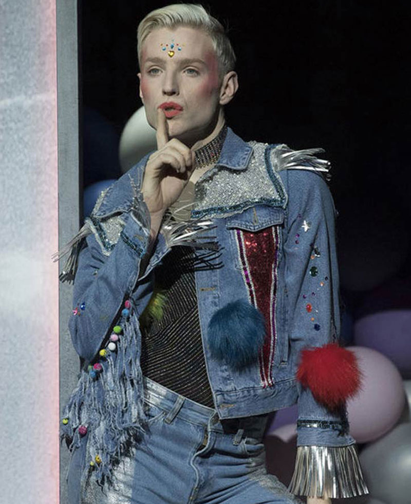 Everybody's Talking About Jamie Max Harwood Blue Fringe Jacket Everybody's Talking About Jamie Max Harwood Blue Fringe Jacket